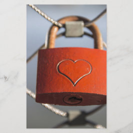 Lámina Padlock del corazón de amor