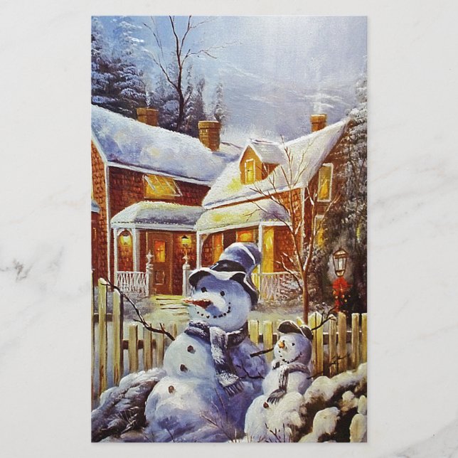 Lámina Padre e hijo Snowman (Anverso)