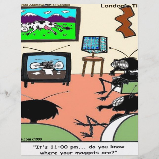 Lámina Padres Insectos Dibujo Animado Divertido (Anverso)