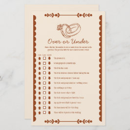 Lámina País occidental fuera o bajo juego de novias