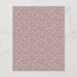 Lámina Paisley Rosa de oro y blanco