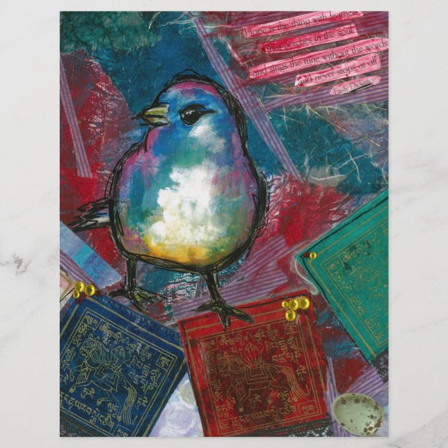 Lámina Pájaro de oración (Anverso)