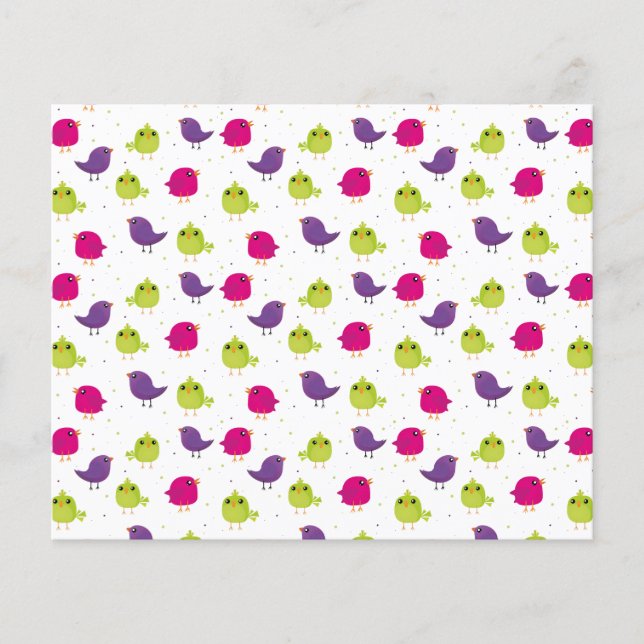 Lámina Pájaros coloridos lindos (Anverso)