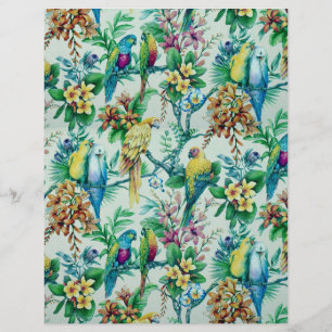 Lámina Pájaros vintage de verano
