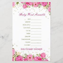 Lámina Palabra de bebé editable con respuesta