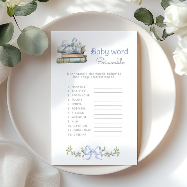 Lámina Palabra de bebé Scramble Blue Bow Boys juego de du (Subido por el creador)