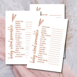 Lámina Palabra de bebé Scramble Boho Corazón mínimo terra