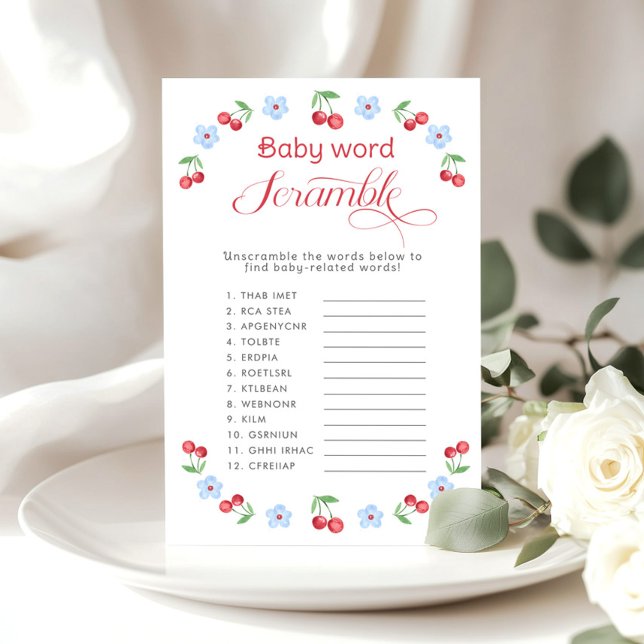 Lámina Palabra de bebé Scramble Cherry en el juego de la  (Subido por el creador)