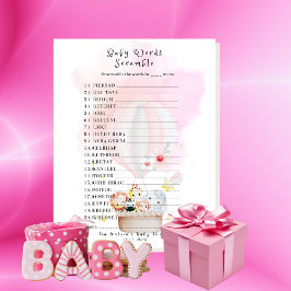 Lámina Palabras bebé Juego de estribos Bebés Animales Saf