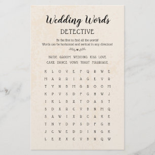Lámina Palabras bodas Buscar Juego de mesa Caligrafía Rús