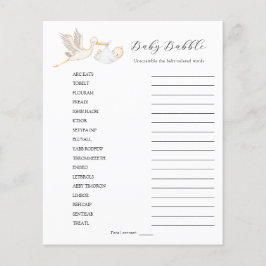 Lámina Palabras de guijarros para bebé