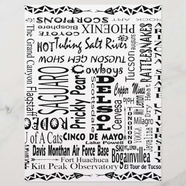 Lámina Palabras de moda de Arizona (Anverso)
