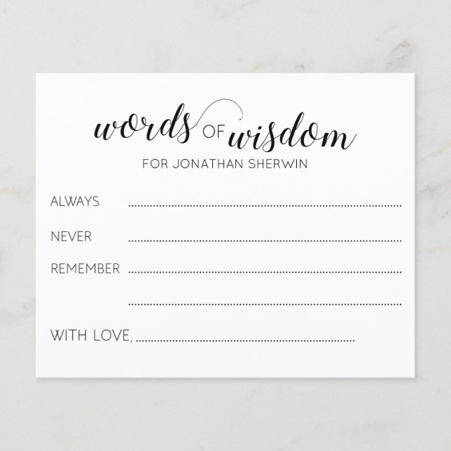 Lámina Palabras del consejo de graduación de sabiduría (Anverso)