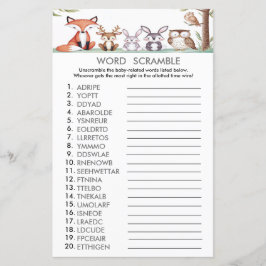 Lámina Palabras Descartar | Juegos de ducha para animales