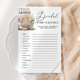 Lámina Palabras Despegables Del Juego De Ducha De Novias 