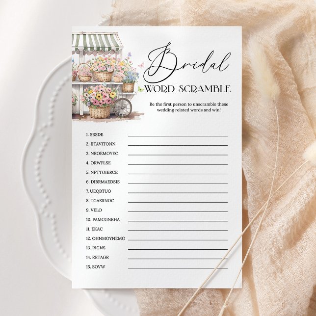 Lámina Palabras Despegables Del Juego De Ducha De Novias  (Subido por el creador)