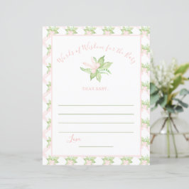 Lámina Palabras rosas del juego de Baby Shower Wisdom Swe