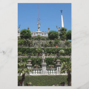 Lámina Palacio Borromeo en Stresa, Italia