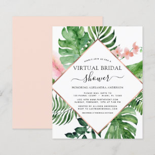Lámina Palm Tropical de Ducha de Novias Virtual Presupues