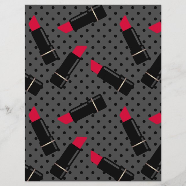 Lámina Palo de labios rojo , retro (Anverso)