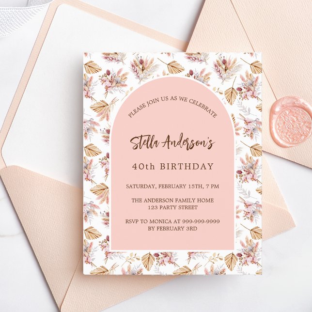 Lámina Pampas de cumpleaños invitación al presupuesto de  (Subido por el creador)