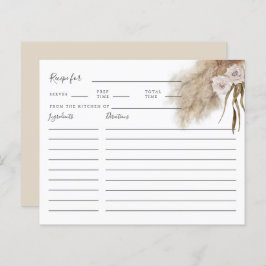 Lámina Pampas Grass Foliage Bridal Shower Receta