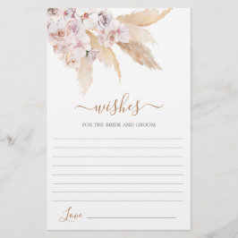 Lámina Pampas Grass Wishes and the Bride card