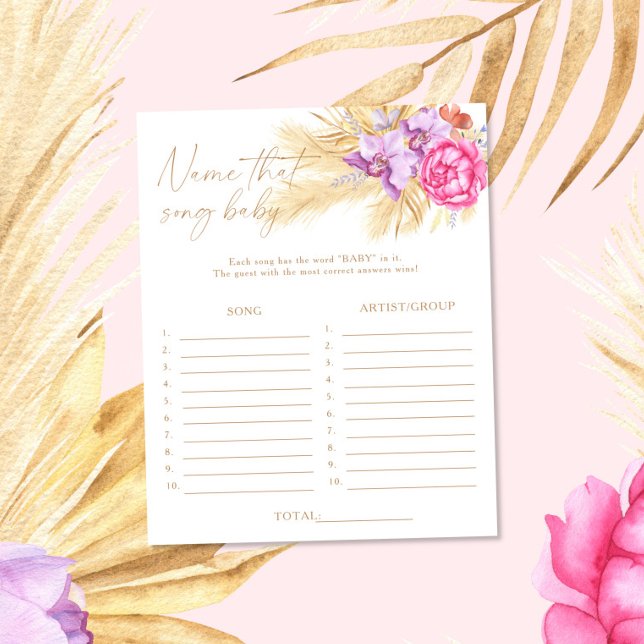 Lámina Pampas hierba - Nombra esa canción, bebé juego de  (Subido por el creador)