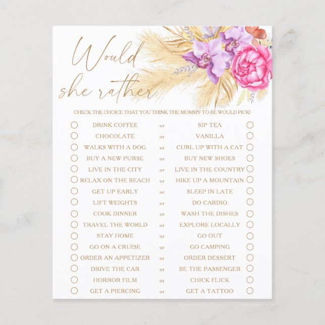 Lámina Pampas hierba - Prefiere jugar (Anverso)