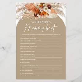 Lámina Pampas hierba terracota boho que mejor conoce a ma