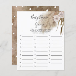 Lámina Pampas Rosa Grasa Nombra Bebé Ducha Juego