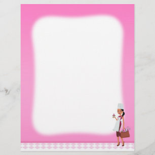 Lámina Panadería de Cupcakes Letterhead Afroamericano #1
