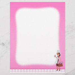 Lámina Panadería de Cupcakes Letterhead Afroamericano #1