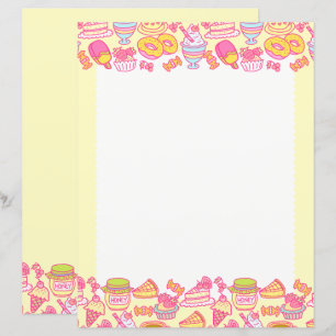 Lámina Panadería dulce y bebidas Amarillo