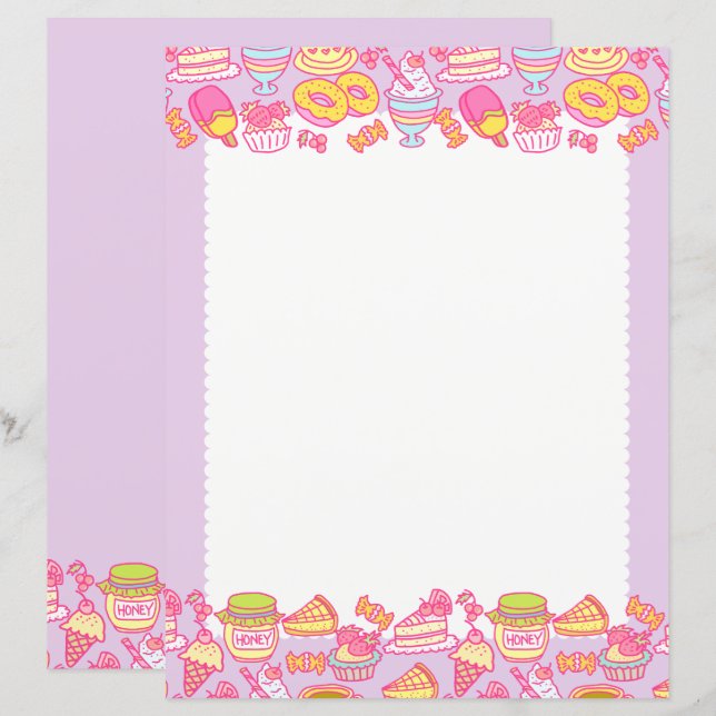 Lámina Panadería dulce y bebidas moradas (Anverso / Reverso)