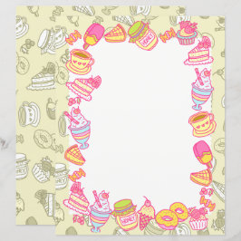 Lámina Panadería dulce y bebidas verdes