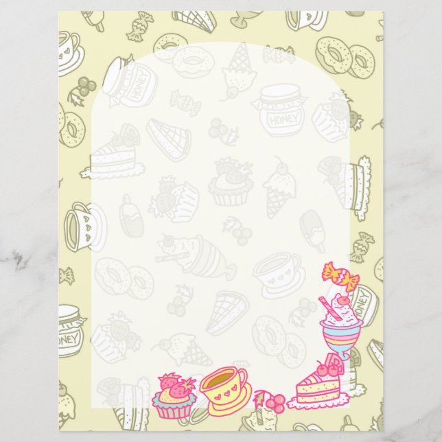 Lámina Panadería dulce y bebidas verdes (Anverso)