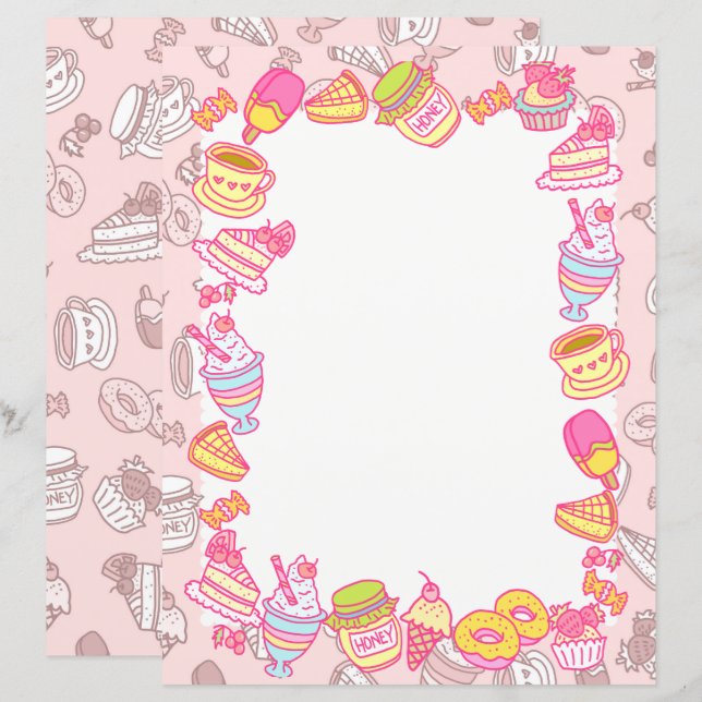 Lámina Panadería dulce y bollería para bebidas (Anverso / Reverso)