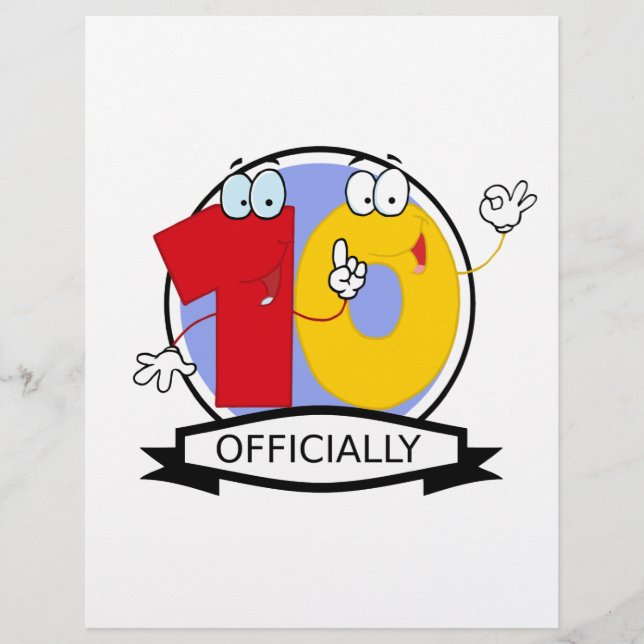Lámina Pancarta oficial de 10 cumpleaños (Anverso)