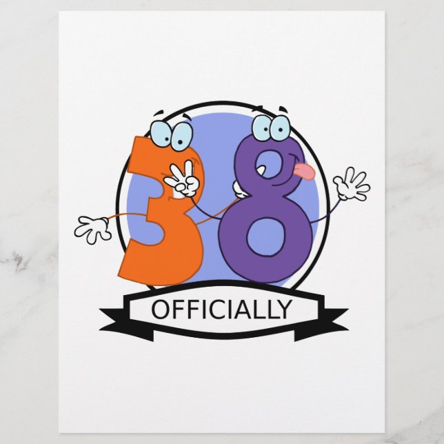 Lámina Pancarta oficial de cumpleaños 38 (Anverso)