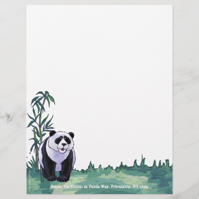 Lámina Panda Bear Stationery (Anverso)