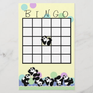 Lámina Panda Bingo