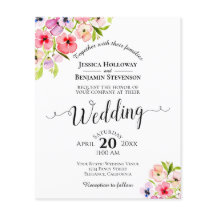 Pansies coloridos Elegante Invitación a la boda de