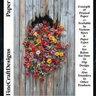 Lámina Pansies y flores silvestres alegres CL6 Papel de c