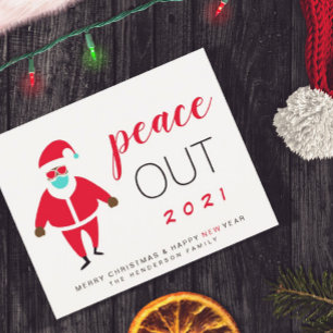 Lámina Papá Noel Negro Adiós 2021 Navidad Divertida Fiest