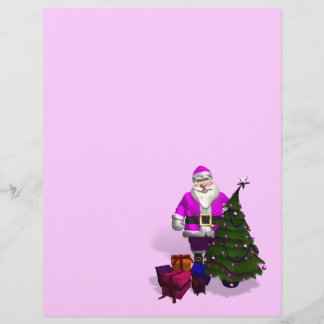 Lámina Papá Noel Rosado