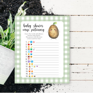 Lámina Papa pequeña - juego de pictionary de emojis para