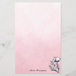 Lámina Papas de arte con tinta en ómbre rosado
