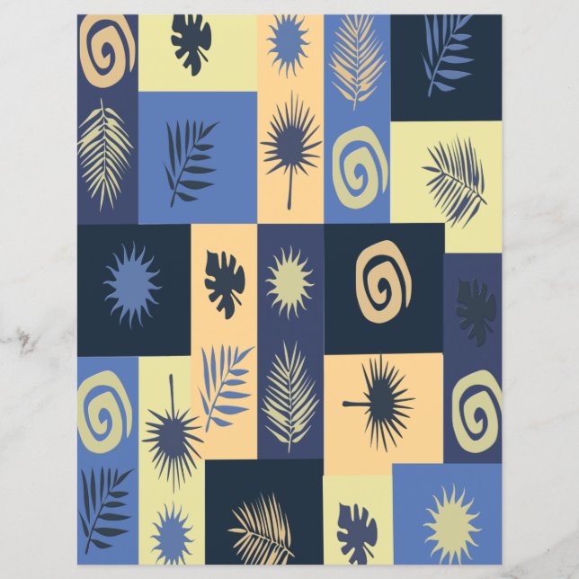 Lámina Papel abstracto azul para scrapbook (Anverso)