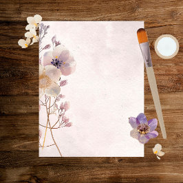 Lámina Papel acuarela Faye Floral Scrapbook